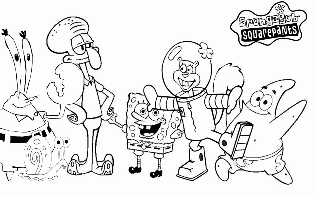 Plansa de colorat cu Spongebob 20 32